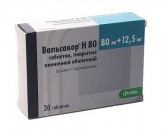 Вальсакор Н 80, табл. п/о пленочной 80 мг+12.5 мг №30